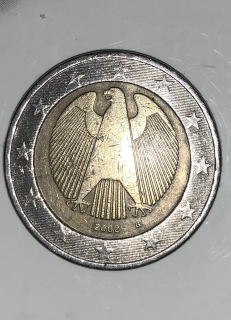 TRÈS BELLE PIÈCE Rare de 2 EURO 2002 A ALLEMAND  Pièce fautée  EUR 54,99 - FR