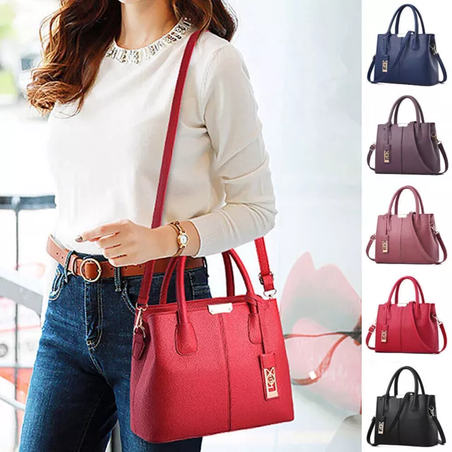 Women Shoulder Tote Bag Office Large Handbag Ladies PU Leather Crossbody Handbag