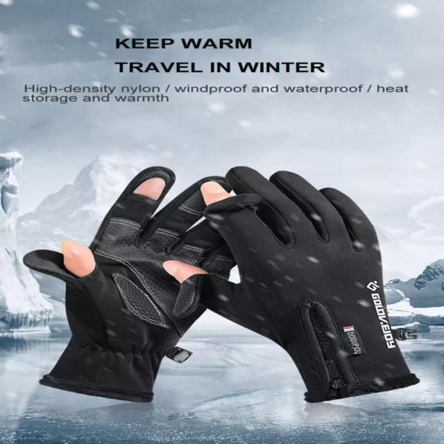 Non-slip Skin-friendly Fishing Gloves Windproof Winter Glove Warm Mittens