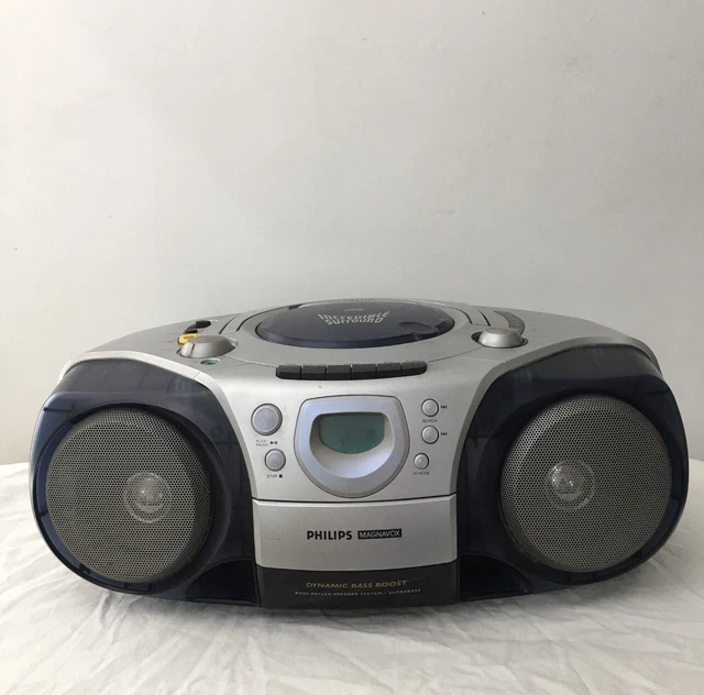 PHILIPS MAGNAVOX AZ2000 CD AM-FM Radio, Cassette player boombox Bass ...