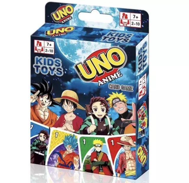 UNO Anime Kartenspiel Mattel Games Familienspiel geeignet für 2-10 Spieler