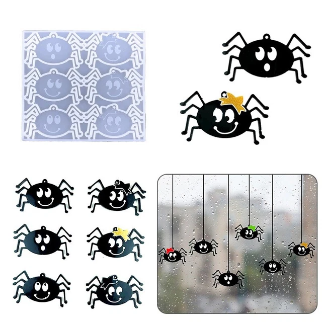Silikon Halloween Spinne Schmuck Ohrring Harz Epoxid Form Anhänger Gießform DIY