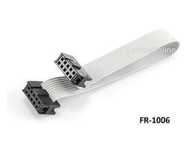PCCABLES.COM 12in DB25 Female to 26 Pin Female 2.54mm Pitch IDC Ribbon Cable 