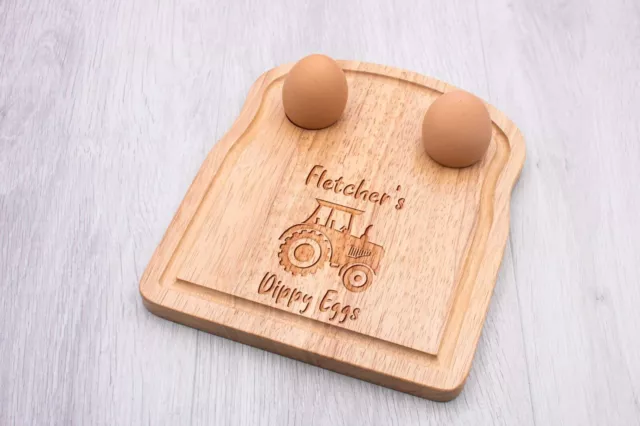 Personalised |Tractor | Breakfast Board | Easter | Gift | Dippy Eggs