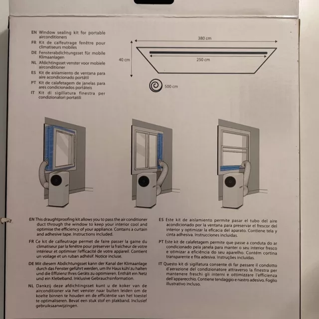 Rowenta Kit de calfeutrage fenêtre pour climatiseur XD6620F0 - Window seal kit 2