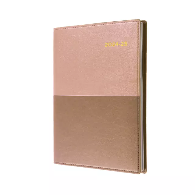 2024 2025 Financial Year Diary Collins Vanessa Week to View WTV A5 Rose Gold