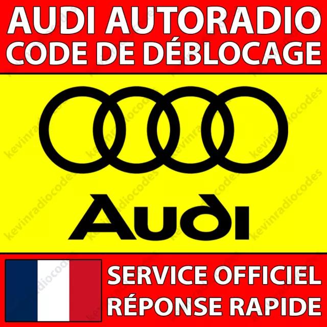 ✅Audi Radio Code De Déblocage A1 A2 A3 A4 A5 A6 A8 Q7 R8 S4 S6 S8 Tt Tts Rns-E✅