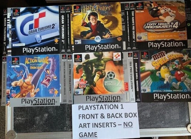 Psn Box Front PLAYSTATION 1- FRONT + Back Box Art Inserts - NO GAME - Free Postage £2 ...