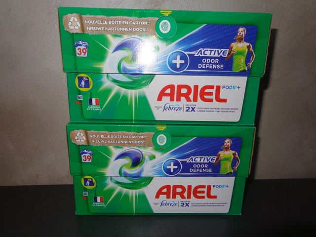 Lot De 3 Ariel 3-en-1 Pods Lessive Protection Fibre - 96 Doses - Neuf