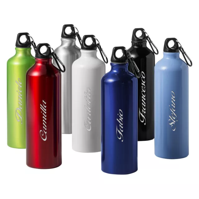 Borraccia Bottiglia acciaio inox personalizzata alluminio 750ml per sport scuola