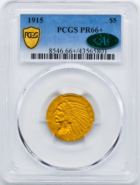 1915 Indian Head $5 Pcgs Pr 66+