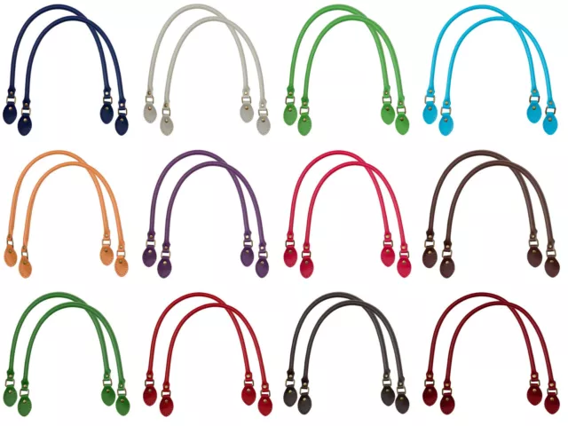 High Quality Leather Bag Handles 19 Colors 3 Sizes (1 Pair)