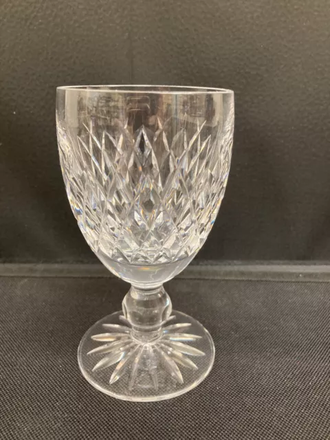 Waterford Boyne Crystal Claret Wine Glass, Short Stem, Water Goblet 4-3/4" Each