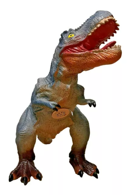 Giant Soft Roaring Dinosaur Toy T-Rex Dino Gift for Boys Girls Kids 3+ Blue  27"