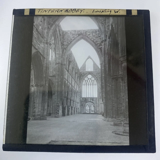Antique Magic Lantern Slide Tintern Abbey Monmouthshire