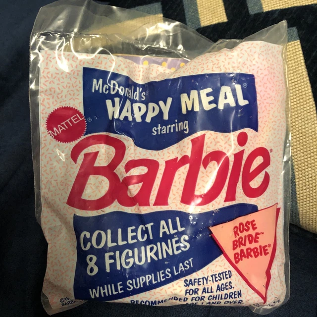 1991 MCDONALDS BARBIE Happy Meal Toy (Rose Bride Barbie) Brand New 2.