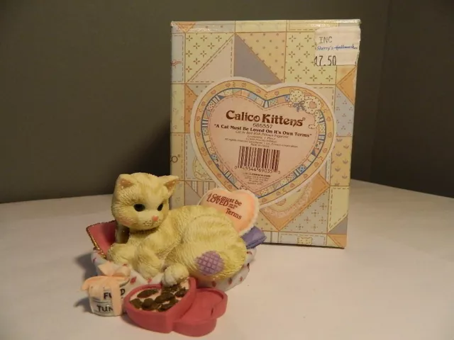 Calico Kittens “A Cat Must Be Loved On It's Own Terms” 1999 Enesco