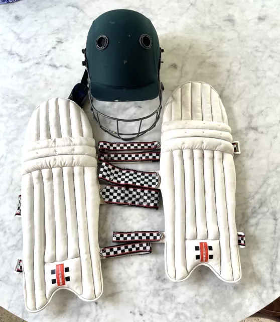 Gray Nicolls: Cricket Junior Warrior Helmet & Protection Shin Pads