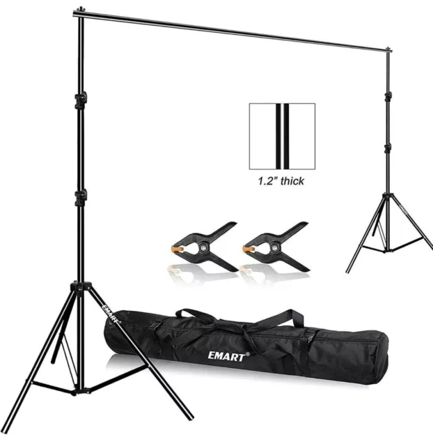 EMART Photo Video Studio 9.2 x 10ft Heavy Duty Background Stand Backdrop Support