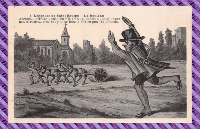 CPA - 58 - LÉGENDES DE St SAULGE - le rouleau