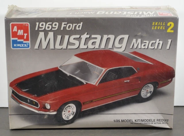 AMT ERTL 1969 Ford Mustang Mach 1 #8233 1/25 Scale Model Kit 052323MGL5 ...