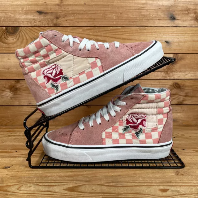 Pink high top clearance vans uk