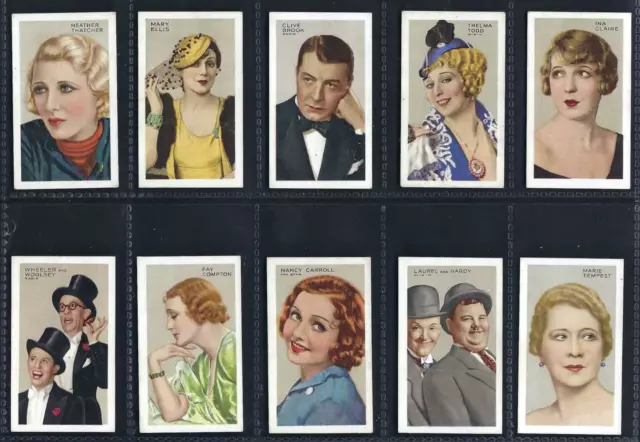 Gallaher - Stars Of Screen & Stage (Green) - Full Set Of 48 Cards