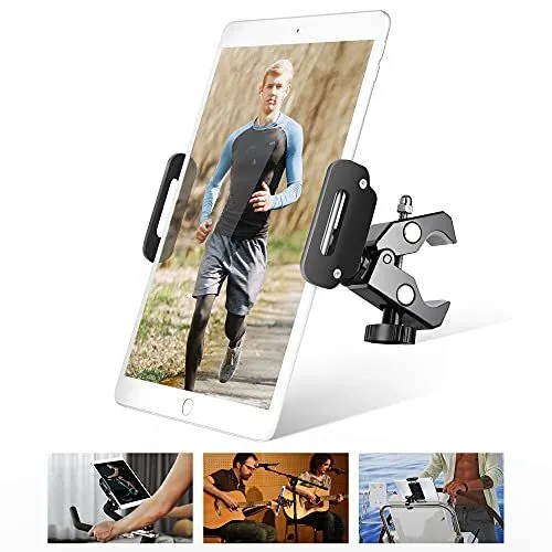 iPad Mount for Microphone Stand, iPad Holder for Exercise Bike or Mic Stand, ...