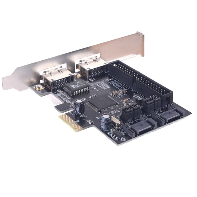 CARTE ADAPTATEUR SATA IDE PCI E PCI E vers SATA 2.0 + IDE ESATA X2 ...