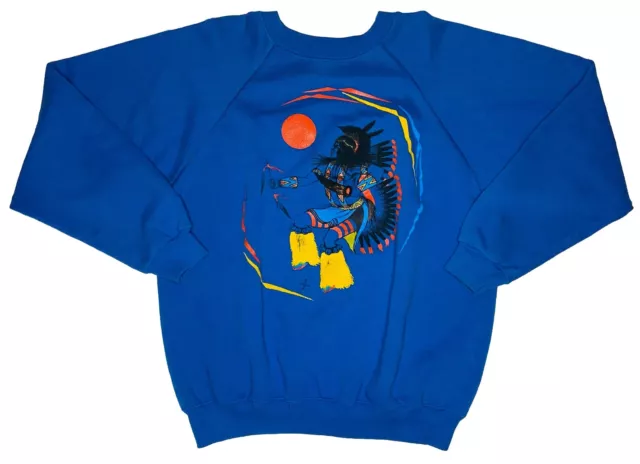 *VTG* TIGER BRAND Unisex Native American Blue Sweatshirt; Made in USA ...