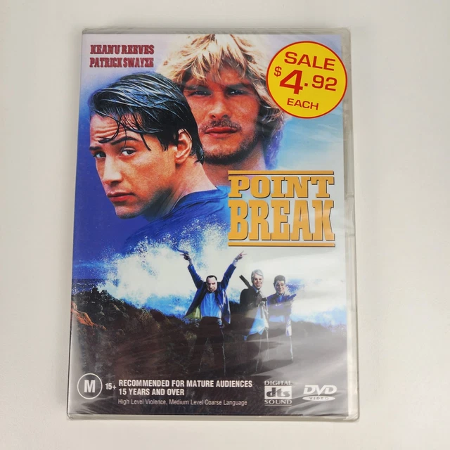 Point Break Case POINT BREAK DVD Patrick Swayze Keanu Reeves Rated MA15+ Region 4 Sealed ...