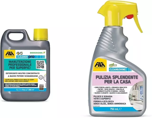 FILA SURFACE CARE Solutions Fila Cleaner, Detergente Per Pavimenti EUR  26,99 - PicClick IT