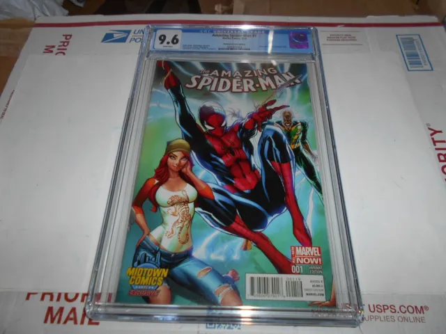 Amazing Spider-Man #1 Cgc 9.6 J. Scott Campbell Midtown Cover (2014) Cindy Moon