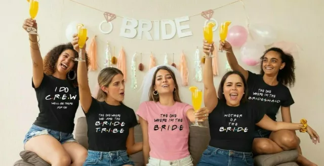 Bride Tshirt UK, Bridesmaid Shirt. Bride Squad Shirts, Friends Hen Party T-shirt