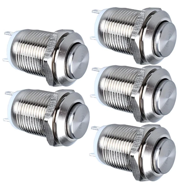 Innfeeltech 4 Stück Drucktastenschalter Wasserdicht DC 12V SPST ON/OFF Schalter für 12mm