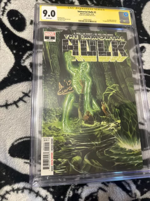 Immortal Hulk #2 CGC 9.0  First Appearance of Doctor Frye - Al Ewing Autographed