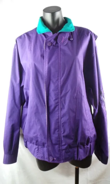 VINTAGE LONDON FOG Jacket Purple Windbreaker Coat Ladies Medium $24.99 ...