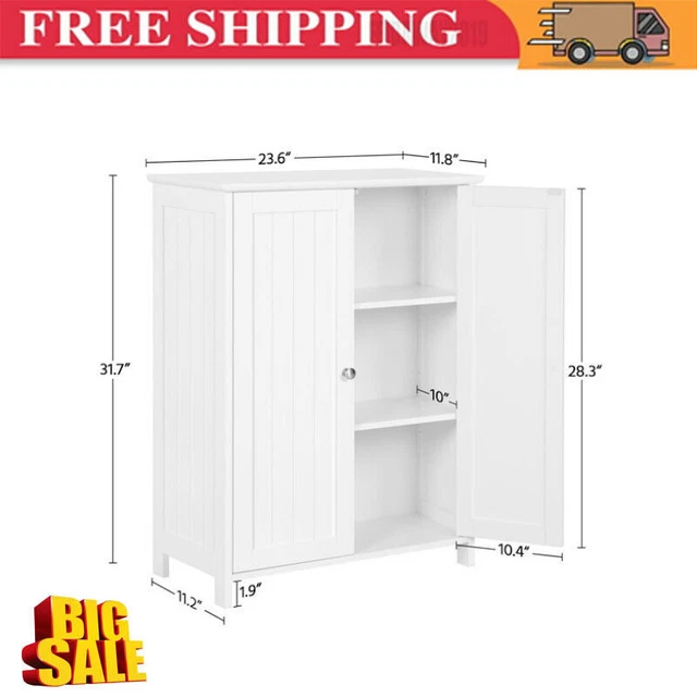 2DOOR KITCHEN PANTRY STORAGE Tall Cupboard Organizer Shelves