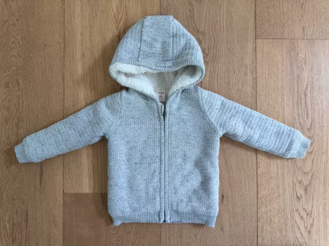 Seed Boys Grey Hooded Jacket Size 18-24 Months