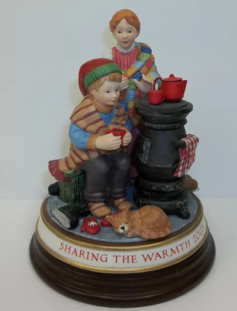 Vintage Holly Hobbie Sharing the Warmth Porcelain Christmas Figurine Ltd Edition