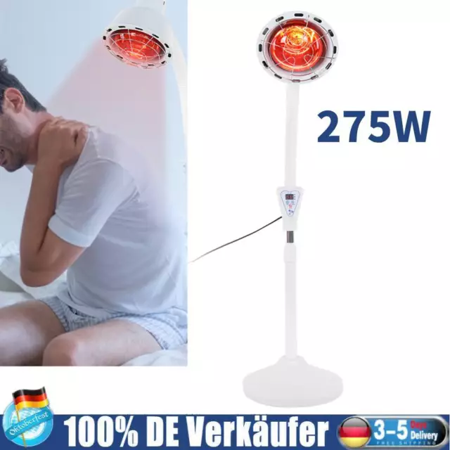 275W Infrarotlampe Wärmelampe Infrarot-Therapielampe Rotlicht Bodenständer DE