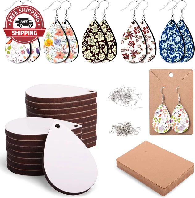 250Pcs Sublimation Blanks Products, Sublimation Earring Blanks with Earring Hook