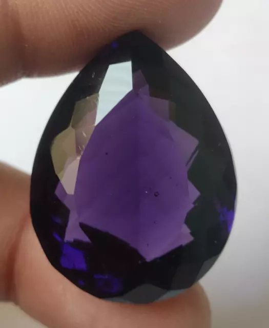 Large Purple Amethyst 58.00 Ct. Pear Cut Faceted  Loose Gemstone Gifts for Women