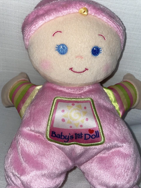 Fisher Price Babys First Doll Plush Rattle 10 Inch 2008 Stuffed Animal Toy 2