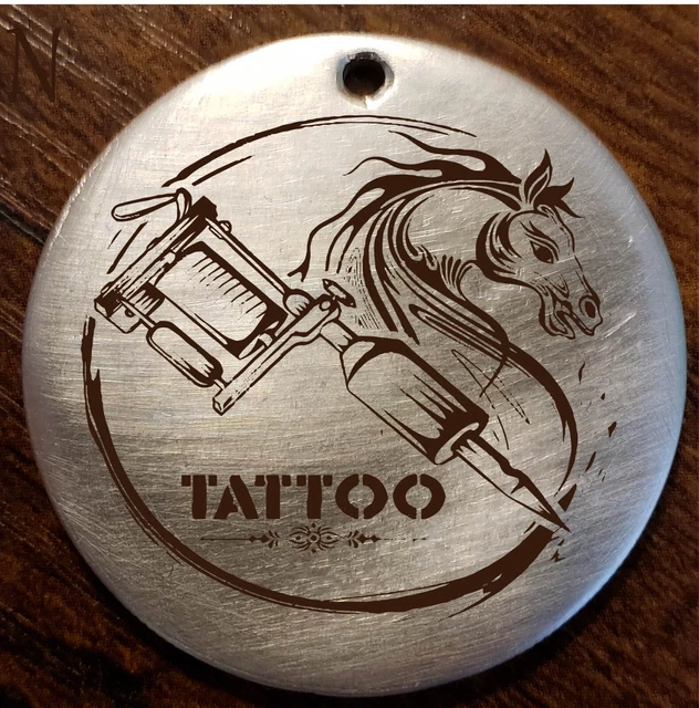 Custom Morgan Dollar Love Tatoo Studio Logo  Engraved