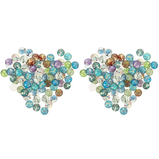 200 Pcs Glas Leuchtender Edelstein-Patch Leuchtendes Schmuckzubehör