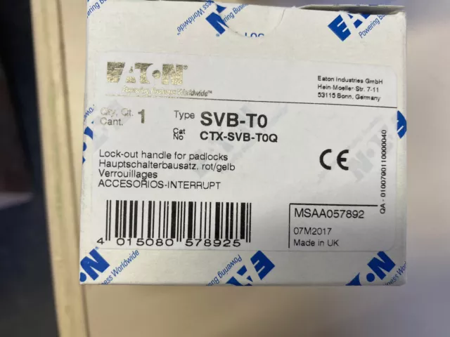 Eaton Vorhängeschloßsperre SVB-T0 / CTX - SVB - TOQ