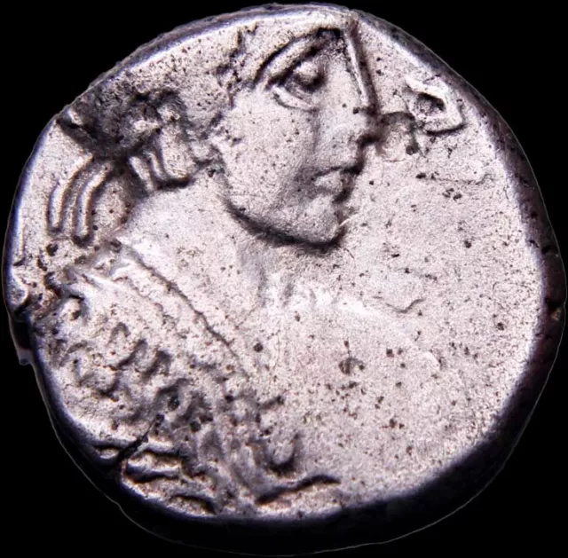 Nabataea, Malichos II, with Shaqilat, AR Drachm. Silver Superior Bust Greek Coin