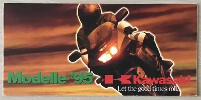 KAWASAKI 1995 Motorcycle Model Range Sales Brochure SEP 1994 #99999-400P GERMAN