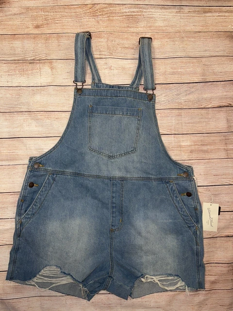 Womens 12 Jean Overalls Shorts NWT Universal Thread
